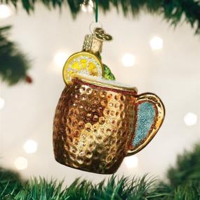 img 3 attached to 🍺 Handcrafted Glass Moscow Mule Mug Ornament - Old World Christmas (32273)