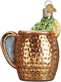 img 2 attached to 🍺 Handcrafted Glass Moscow Mule Mug Ornament - Old World Christmas (32273)