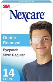 img 4 attached to 👁️ Nexcare Sensitive Skin Оптиклюд Перевязочная пластырь для глаз с деликатным действием, 14 штук: Шепот пластыря для глаз с чувствительной кожей