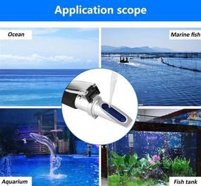 img 2 attached to 🐠 Hallocool Salinity Refractometer: Advanced Aquarium Saltwater Tester with ATC - Dual Scale 0-100 PPT & 1.000-1.070 Specific Gravity - Ideal for Marine Fishkeeping Hydrometer Testing