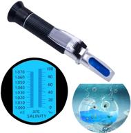 🐠 hallocool salinity refractometer: advanced aquarium saltwater tester with atc - dual scale 0-100 ppt & 1.000-1.070 specific gravity - ideal for marine fishkeeping hydrometer testing logo