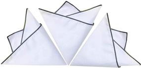 img 4 attached to Cotton Pocket Square: The Ultimate Solid Handkerchief for Men's Accessories