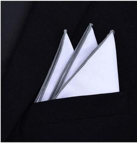 img 3 attached to Cotton Pocket Square: The Ultimate Solid Handkerchief for Men's Accessories