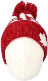 img 3 attached to Stylish AND Cozy: WITHMOONS Knit US Canada Flag Union Jack Pom Beanie Hat JZP0027