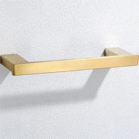 img 4 attached to 🛁 12 inch Hand Towel Bar Brass in Brushed Gold Finish - Stylish Towel Rack for Bathroom and Kitchen - Wall Mount Towel Holder, Ideal for Bathrooms and Kitchens