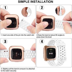 img 1 attached to Compatible Fitbit Silicone Breathable Wristbands Wellness & Relaxation