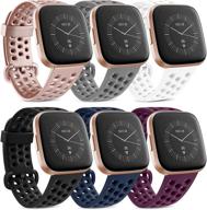 compatible fitbit silicone breathable wristbands wellness & relaxation logo