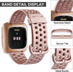 img 3 attached to Compatible Fitbit Silicone Breathable Wristbands Wellness & Relaxation