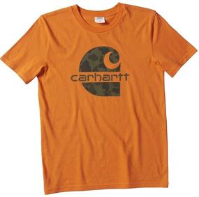 img 1 attached to Carhartt Short Sleeve T Shirt Hunter Boys' Clothing for Tops, Tees & Shirts