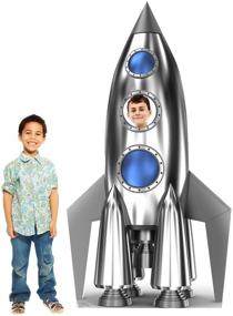 img 2 attached to 🚀 Rocket Stand-in Life Size Cardboard People Cutout Standup: Quirky and Versatile Party Prop for Memorable Events