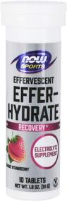 img 4 attached to 🏋️ Now Sports Nutrition Effervescent Effer-Hydrate Electrolyte Supplement for Recovery, Orange Strawberry Flavor, Pale Pink Color, Pack of 10