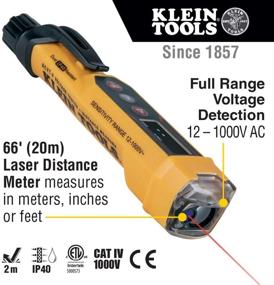 img 3 attached to 🔦 Klein Tools NCVT-6: Non-Contact Volt Tester with Laser Distance Meter - 12-1000V AC, LED & Audible Alarms, Pocket Clip