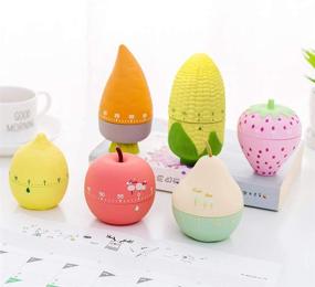 img 1 attached to 🍋 Cute Fruit Cookie Kitchen Timer - Novelty Manual Cooking Timer for Kitchen Alarm & Home Desktop Decor (Lemon)