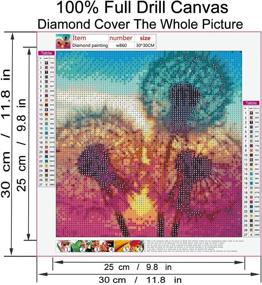 img 3 attached to Набор для рукоделия AIRDEA DIY 5D Diamond Painting для взрослых - Полное сверление, Искусство с драгоценными камнями, Блестки и бисер, Рисунки крестиком для украшения стены дома - 11,8 х 11,8 дюйма