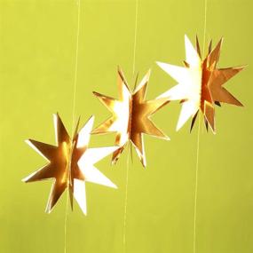 img 2 attached to 🌟 Decor365 Gold Twinkle Star Party Decoration Kit - Metallic Glitter 3D Hanging Star Bunting Garland for Twinkle Little Star Decor in Nursery, Kids Room, Birthday, Wedding, Baby Shower, Christmas, Graduation, and Ramadan