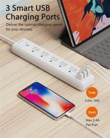 img 1 attached to Extension Polarized Protector Mountable Non Grounded Power Strips & Surge Protectors