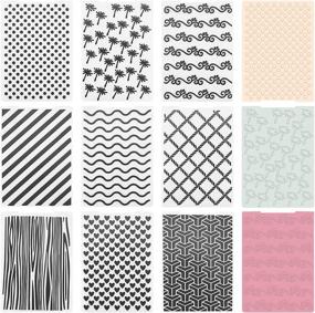 img 4 attached to 🎨 GOLBLELAND Plastic Embossing Folders: Creative Templates for DIY Craft Card Making and Album Decoration - 9 Styles, 5.83 x 4.13 Inches