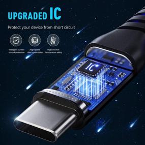 img 1 attached to FOXNOVO Видимый поток света USB-C кабель - 3.3FT Синий свет - Быстрая зарядка для Samsung Galaxy S20, S10 S9, Google Pixel, Switch - USB 2.0 Кабель Type C - 3A