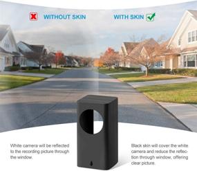 img 2 attached to 📷 LANMU Black Silicone Skin Cover for Wyze Cam Pan, Camouflage Accessories for Enhanced Security Camera