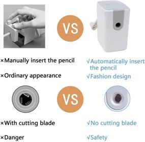img 1 attached to Универсальная ручная точилка для карандашей: идеальна для детей, художников и всех типов карандашей - прекрасно подходит для использования в школе, дома и офисе.