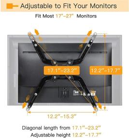 img 2 attached to 🖥️ Кронштейн ErGear VESA: Универсальный адаптер для монитора без стандарта VESA для экранов от 17 до 32 дюймов, кронштейн VESA 75x75 мм и 100x100 мм - EGMUA4