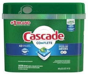 img 1 attached to Cascade Complete ActionPacs Dishwasher Detergent Household Supplies and Dishwashing