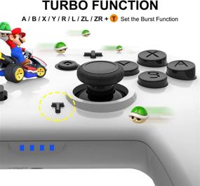 img 2 attached to White Wireless Gamepad Controller for Nintendo Switch/Switch Lite - Momen Switch Pro Controller with Turbo Speed, Motion Vibration, and Gyro Axis