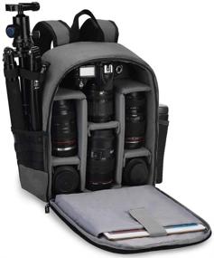 img 4 attached to CADeN рюкзак для камеры профессиональный для DSLR/SLR беззеркальной камеры Водонепроницаемая камера и фото