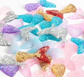 img 4 attached to 🧜 Enhance Your Crafts with SBYURE 30PCS Mermaid Tail Slime Charms: Resin Flatback for DIY Crafts, Ornament, and Scrapbooking