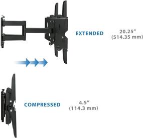 img 1 attached to 📺 Premium Full Motion TV Wall Mount - Mount-It MI-310B | 32 to 60-Inch TVs, VESA 750x450mm, 175 lb Weight Capacity | Heavy-Duty Articulating Mount, Black