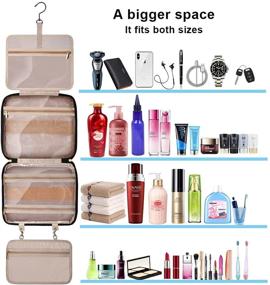img 3 attached to Capacity Toiletry Organizer Toiletries 360°Rotating