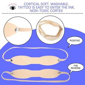 img 2 attached to 💪 Enhance Your Eyebrow Tattoo Skills with the 20 Pieces Silicone Eyebrow Tattoo Practice Headband - Beginner-Friendly Micro-blading Practice Skin (White Dotted Line)