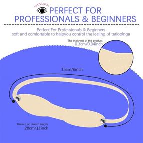 img 3 attached to 💪 Enhance Your Eyebrow Tattoo Skills with the 20 Pieces Silicone Eyebrow Tattoo Practice Headband - Beginner-Friendly Micro-blading Practice Skin (White Dotted Line)