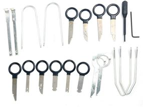 img 1 attached to 🔧 Набор ключей для извлечения стереосистемы автомобиля 20-Piece Car Stereo Radio Removal Tool Key Kit от 8MILELAKE для Mercedes, BMW, VW, Audi, Ford - совместим и оптимизирован