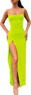 👗 primoda armygreen backless thigh high spaghetti women's clothing in dresses logo