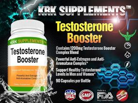 img 1 attached to 💪 KRK Supplements 1 Pack Testosterone Booster with Anti-Estrogen & Anti-Aromatase Complex - Tribulus Terrestris Extract, Chrysin, Diindolylmethane DIM, Eurycoma Longifolia Jack, Gamma Oryzanol - 90 Capsules