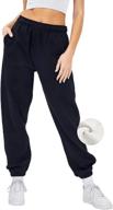 🩳 automet women's winter baggy fleece sweatpants: high waisted joggers with pockets for athletic lounge leggings логотип