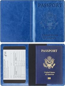 img 3 attached to LarpGears Leather Passport Protecting Vaccination Travel Accessories