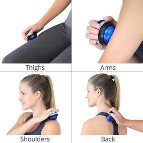 img 2 attached to Blue Body Back Massage Roller Ball - Self Massager for Sore Muscle & Joint Pain, with Lacrosse Ball Massager