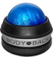 blue body back massage roller ball - self massager for sore muscle & joint pain, with lacrosse ball massager logo