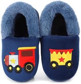 img 2 attached to 🚀 Cartoon Rocket Toddler Boys' Household Slippers Shoes