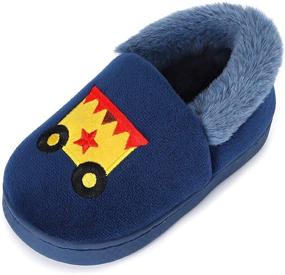 img 1 attached to 🚀 Cartoon Rocket Toddler Boys' Household Slippers Shoes