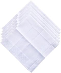 img 3 attached to Cotton Handkerchiefs Pocket Square Hankies
