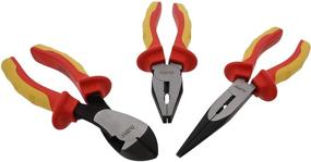 img 3 attached to 🔧 ABN 3-Piece Insulated Pliers Set - Wire Stripping, Crimping, and Cutter Tool Kit for Electricians - Stripper, Crimper, Wire Cutter included