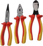 🔧 abn 3-piece insulated pliers set - wire stripping, crimping, and cutter tool kit for electricians - stripper, crimper, wire cutter included logo