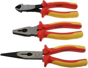 img 2 attached to 🔧 ABN 3-Piece Insulated Pliers Set - Wire Stripping, Crimping, and Cutter Tool Kit for Electricians - Stripper, Crimper, Wire Cutter included