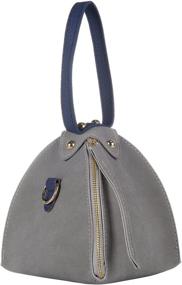 img 4 attached to QZUnique Triangle Leather Handbag Shoulder Women's Handbags & Wallets and Satchels