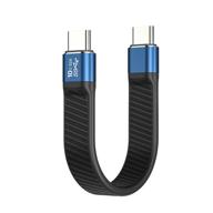 кабель aprilery short usb c to usb c: быстрая зарядка для macbook, ipad pro, samsung s21 - 0,45 фута, 10 гбит/с, 100 вт, usb 3.2 gen 2. логотип