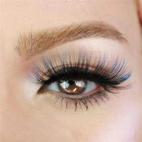 img 3 attached to 👀 DAODER Colored Wispy Mink Lashes - Natural Look, Fluffy False Eyelashes, Long Thick Colorful Eye Lashes for Women Makeup - 7 Variety Pairs