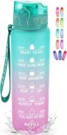 🥤 keepto 32 oz bpa free water jug with straw and time marker - motivational water bottle logo